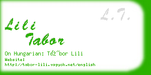 lili tabor business card